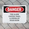 Signmission Fire Alarm Control Panel And Sprinkler Riser Room Danger Sign, Plastic, 10in W x 7in L, 2PK OS-2PACK-DS-P-710-L-2378 - alternate 5